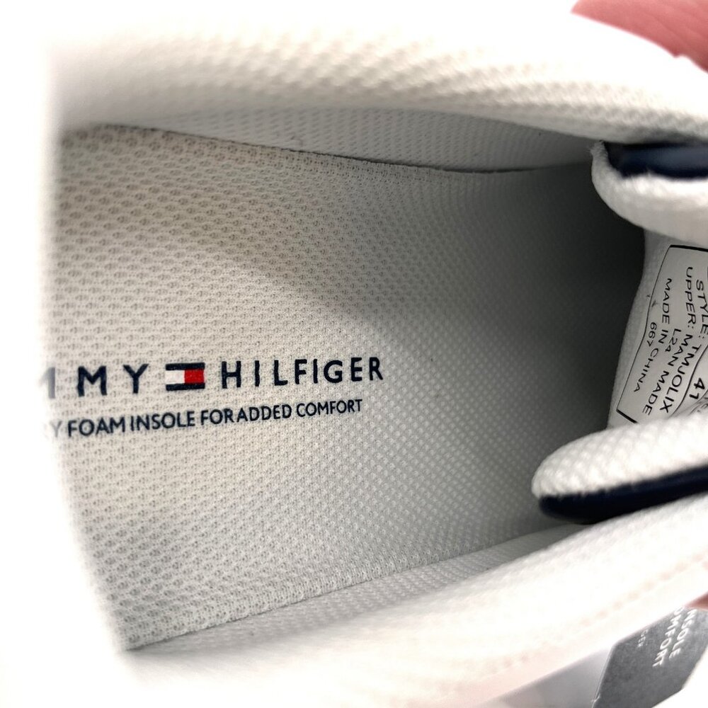 Tommy Hilfiger Jolix Sneakers White Mens Size 9M Synthetic Round Toe Lace Up - Picture 10 of 14